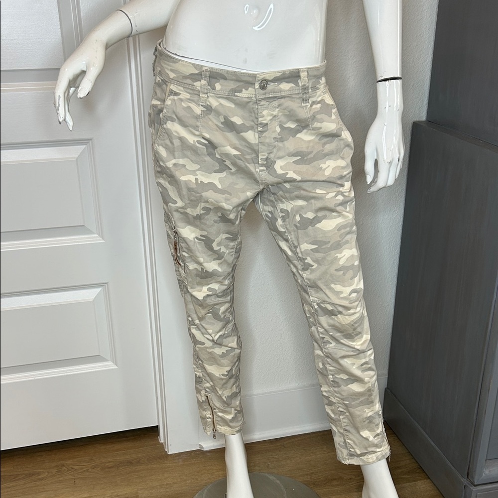 MAC Rich Jeans Cargo Camo Ankle Zip Pants size 6
